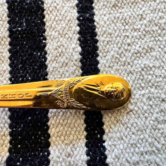 VINTAGE '89 John F. Kennedy FRIENDSHIP SOUVENIR SPOON Rogers 6" - Picture 4 of 7